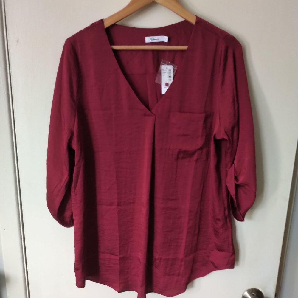 Wine coloured Reitmans blouse